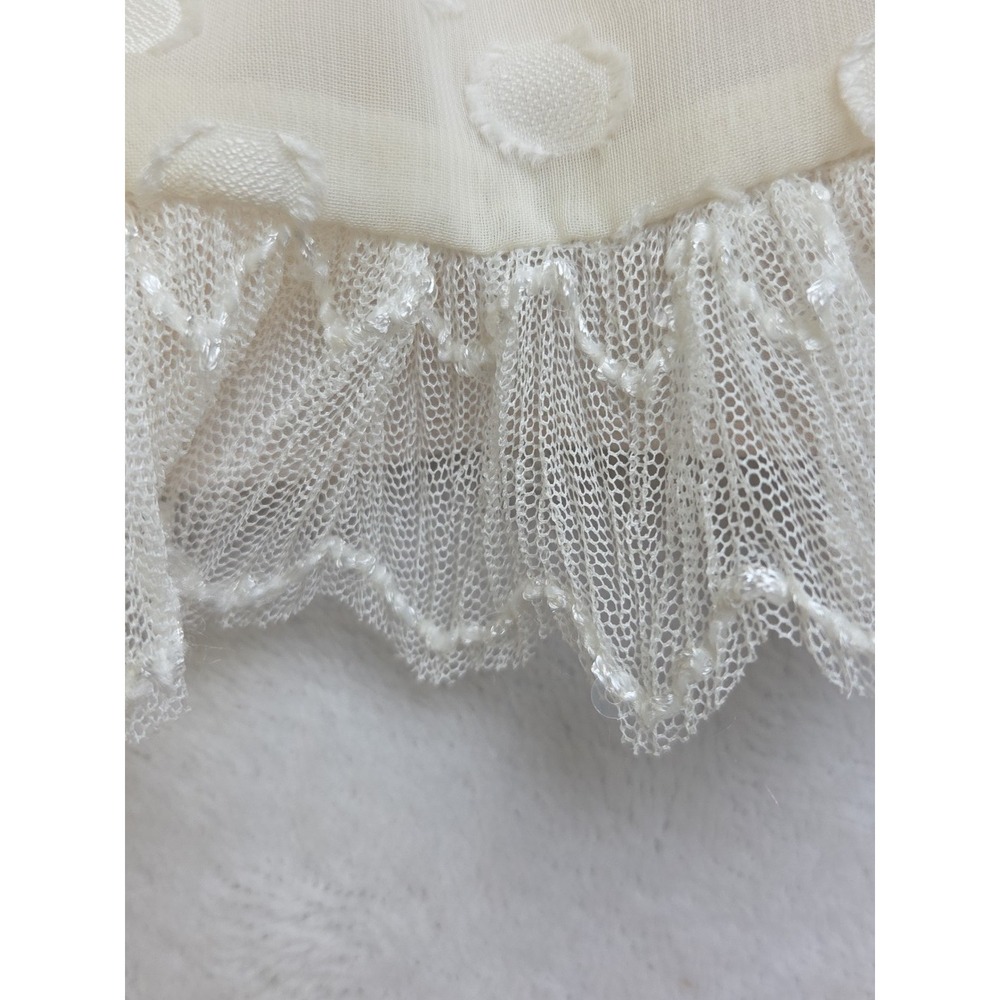 NEW Alexis Yakira Skirt Revolve Size XS Cream Ivory Ruffle Sequin Dots MSRP $385 - Picture 7 of 16